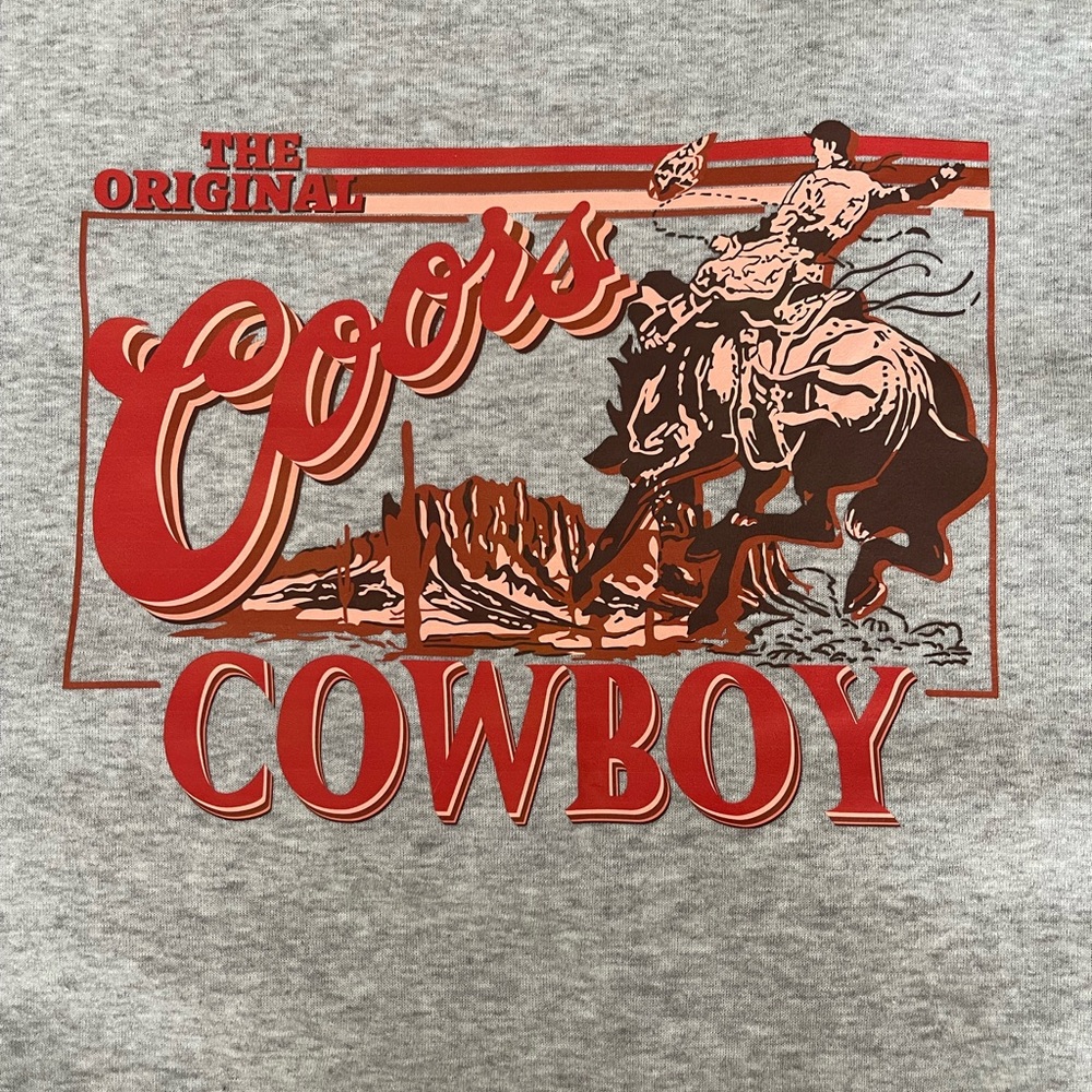 Grey Coors Cowboy crewneck